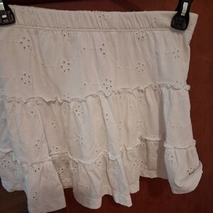 Cat & Jack White Eyelet Tiered Skirt